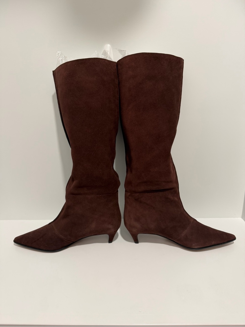 NEW Madewell The Emilie Tall Boot pull on Suede Chocolate Raisin 7 NX078 $348 - Picture 7 of 11